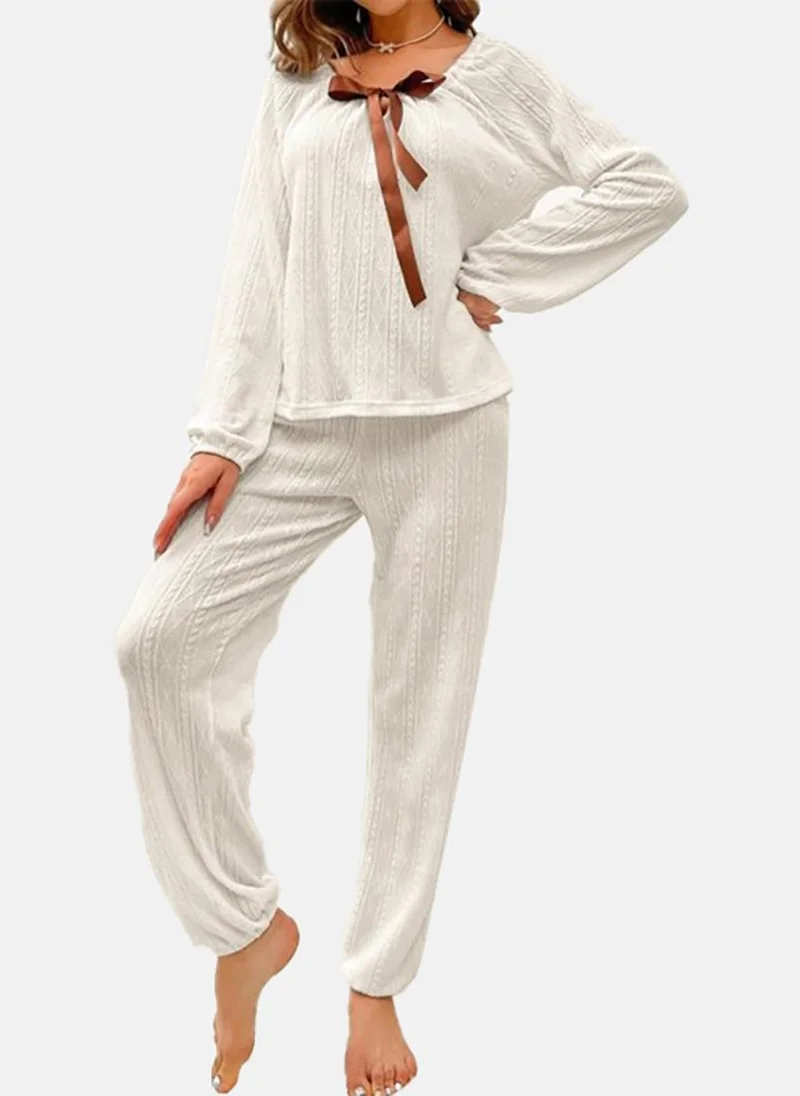 يونيكي White Solid Pyjamas & Top