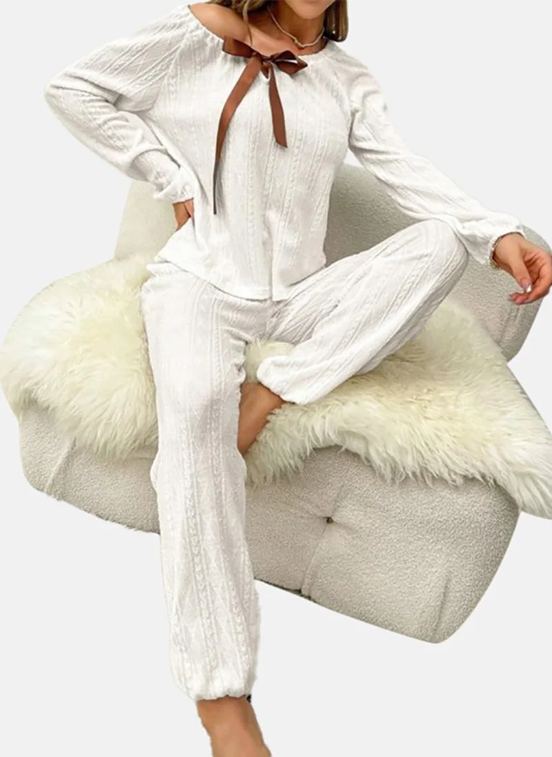 يونيكي White Solid Pyjamas & Top