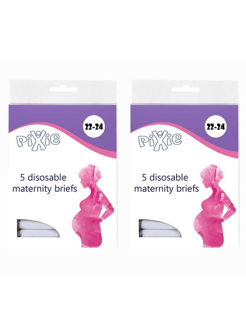 Pixie Pixie Disposable Maternity Brief 5Pcs (Size 22-24), Pack Of 2  - Image 1