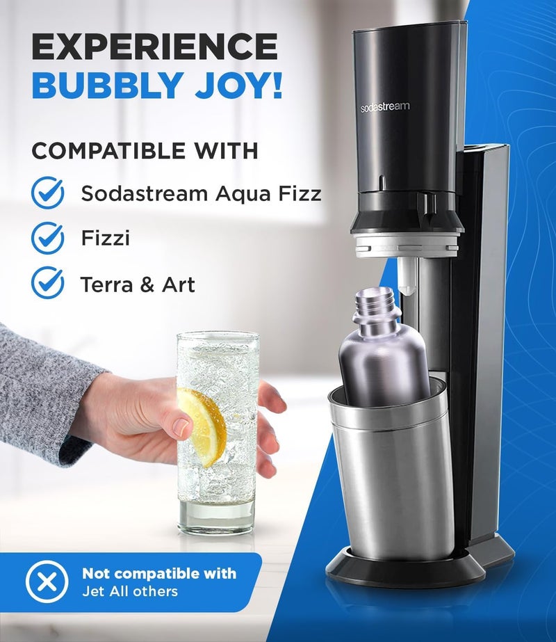 MATE OF STEEL Soda Stream Bottle 35oz Stainless Steel Water Bottle Replacement for Sodastream Terra, Fizzi, Art - Leak-Proof Dishwasher Safe Plastic Free Metal Sodastream Bottles Sport gym 1 liter - Image 3