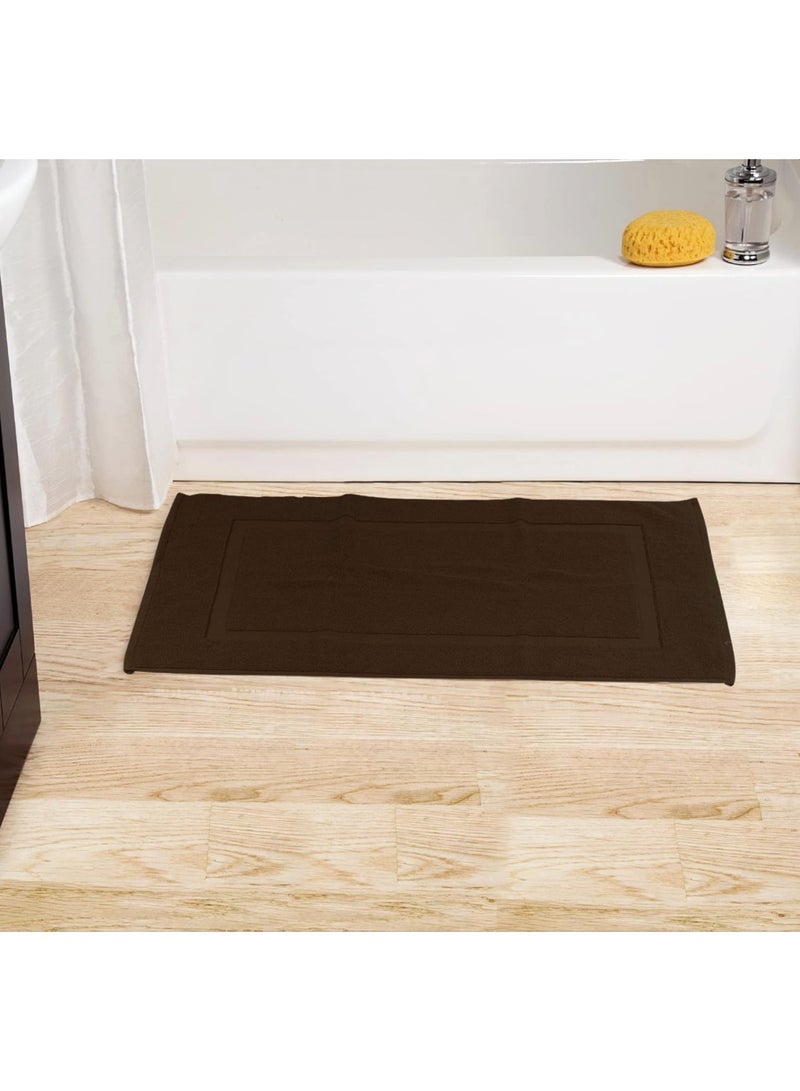 Amber Home Cotton Banded Bath Mat, Floor Mat for Bathroom, Kitchen Mat, Highly Absorbent Machine Washable 50x80 cm Bath Rug, Bathroom Mat Water Absorbent Foot Towel for Home Kitchen and Bathroom Pack of 2 - Image 4