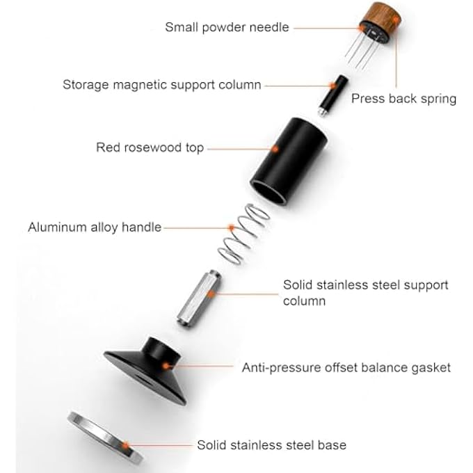 NALACAL مدك قهوة، مدك يدوي للإسبريسو، مدك من الفولاذ المقاوم للصدأ، مدك بقايا القهوة، أدوات الباريستا، مدك قهوة الإسبريسو، مدك حبوب القهوة، ملحقات ماكينة الإسبريسو، أدوات القهوة للمنزل، بار القهوة - Image 4