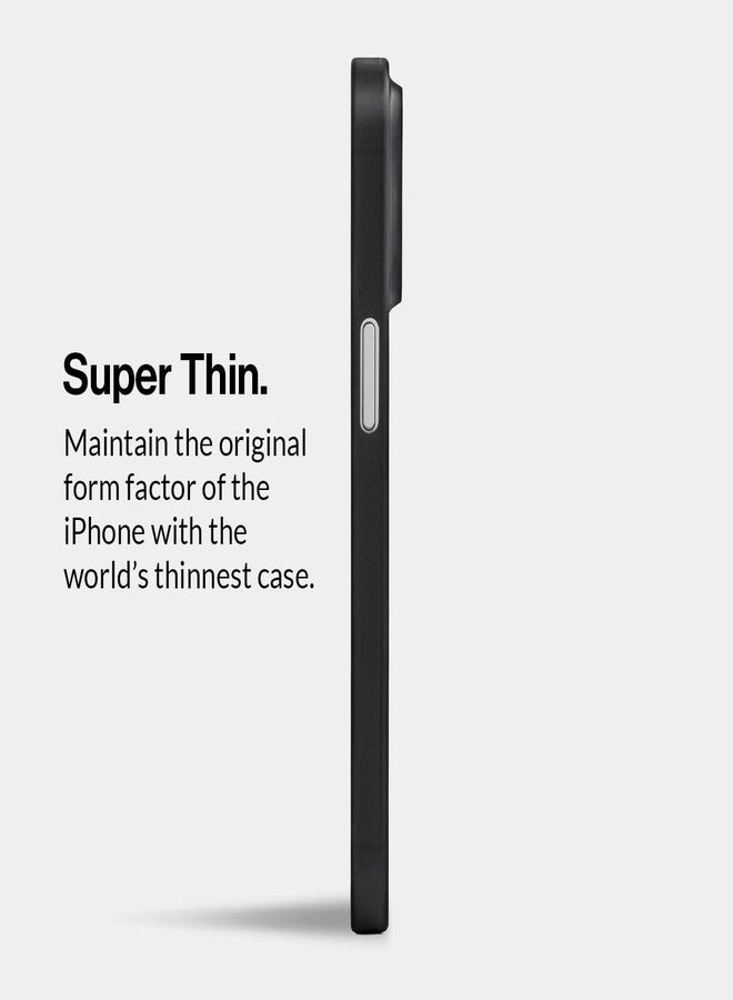 totallee Thin iPhone 15 Pro Case, Thinnest Cover Ultra Slim Minimal - for Apple iPhone 15 Pro (2023) (Frosted Black) - Image 3