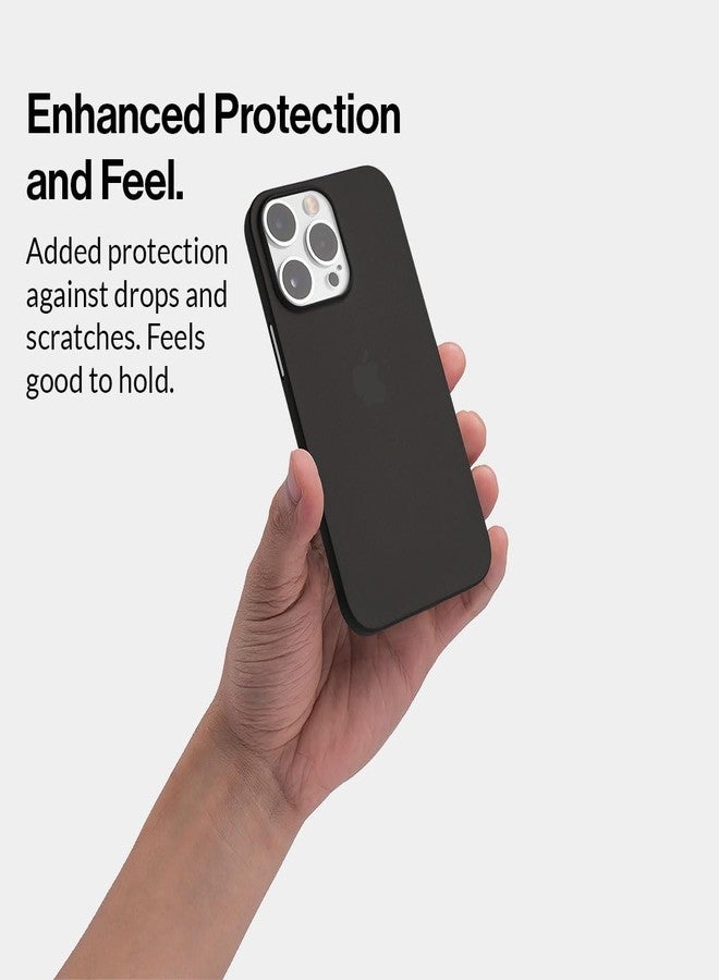 totallee Thin iPhone 15 Pro Case, Thinnest Cover Ultra Slim Minimal - for Apple iPhone 15 Pro (2023) (Frosted Black) - Image 5
