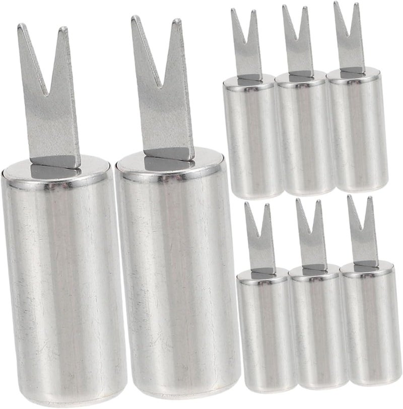 DECHOUS 8pcs Professional Stainless Skewers Multi-function Corn Forks Non-slip Handle Compact Bbq Forks for Camping Picnic - Image 1
