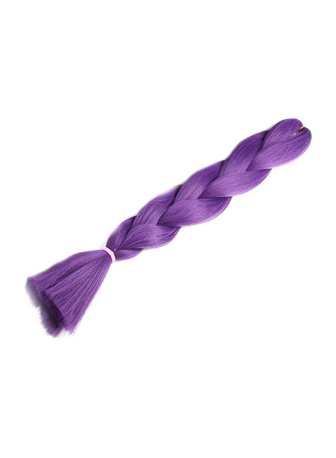 NIBEMINENT 4-Piece Twist Breaded Hair Extension Purple 24inch