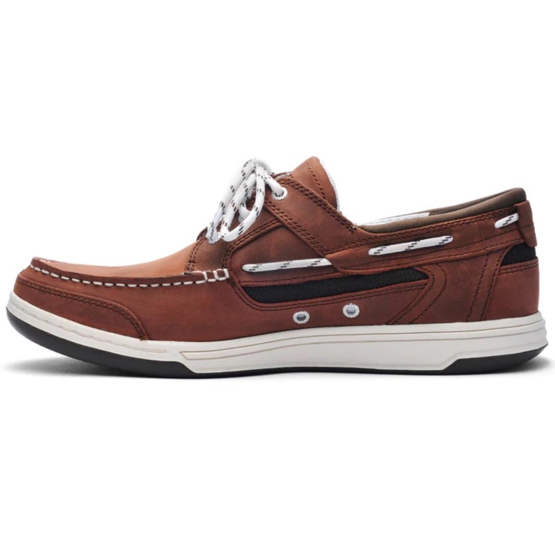 Sebago Triton Three Eyelets Boat Shoes Waxed Nubuck Leather Moccasins with Breathable Mesh Lining Comfy EVA Insole and Rubber Outsole Brown Dark Brown 85 Regular