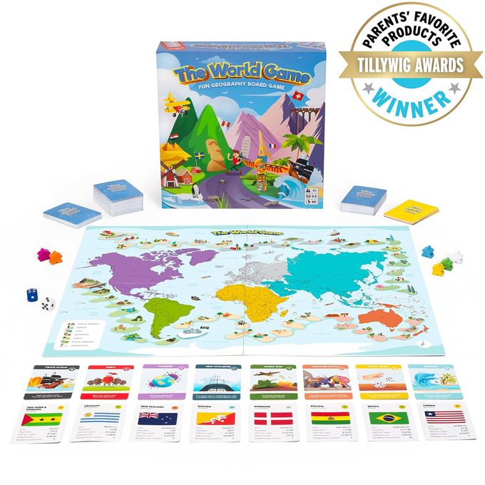 The World Game Fun Geography Board Game Educational Game for Kids & Adults Cool Learning Gift Idea for Teenage Boys & Girls, 2-5 Players - Image 5