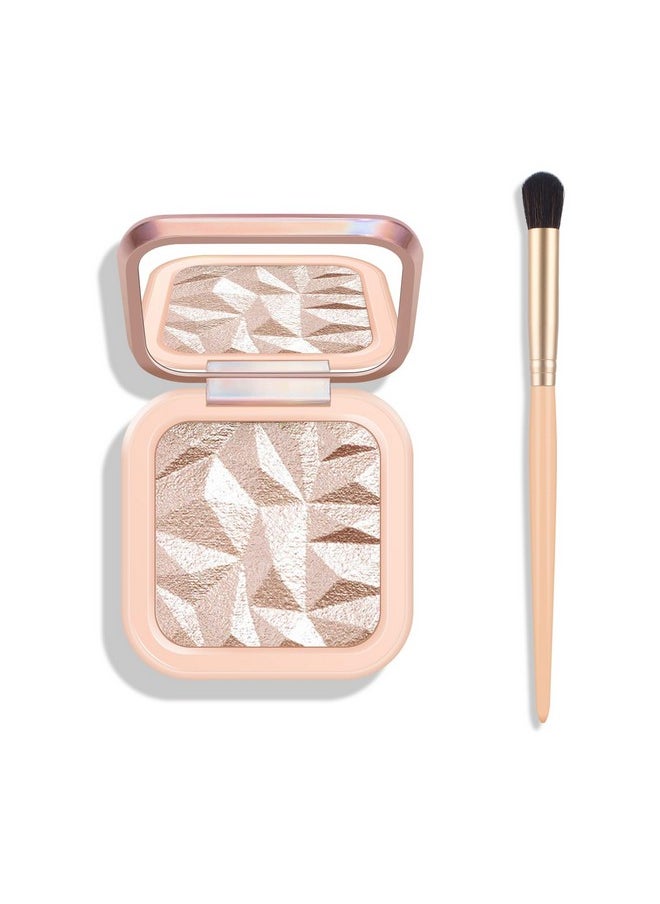 KYDA Face Highlighter Palette, High Glossy Face Illuminator Palette, Natural Glow Finish, Pearl Shimmer Smooth Baked Powder, Lasting Sparkling Highlighter Makeup-Dawn Glow  - Image 1