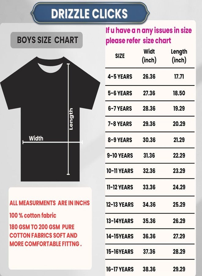 Drizzle Clicks Anime T-Shirts for Boys Collections | Jiraiya | Boys Anime Tshirt | Regular Fit,Halfsleeve & Roundneck T-Shirt Black - Image 3