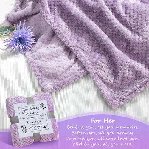Pradnel Birthday Gifts for Women Happy Birthday Purple Gift Baskets for Woman Unique Gift Sets for Women Gifts Box for Woman Friendship Mom Sister Best Friend Female Her - Image 3