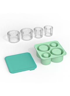 XiuWoo Silicone Ice Cube Tray for Tumbler 40oz 30oz 20oz Hollow Cylinder Ice Mold with Lid for Whiskey, Drinks, Coffee,Juice  - Image 1