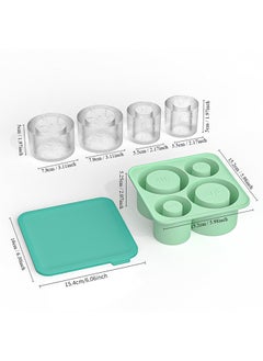 XiuWoo Silicone Ice Cube Tray for Tumbler 40oz 30oz 20oz Hollow Cylinder Ice Mold with Lid for Whiskey, Drinks, Coffee,Juice  - Image 2