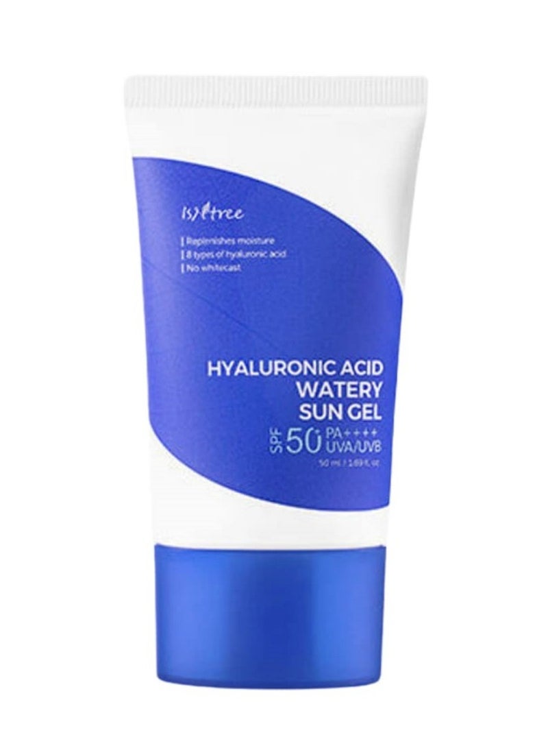 ايسنتري الحماية الساطعة: جل الشمس المائي من إيزنتري المُخلَّ بثمانية أنواع من حمض الهيالورونيك، واقي شمس، كريم شمسي، SPF (عامل حماية من الشمس)، UVA، UVB، واسع الطيف - Image 1