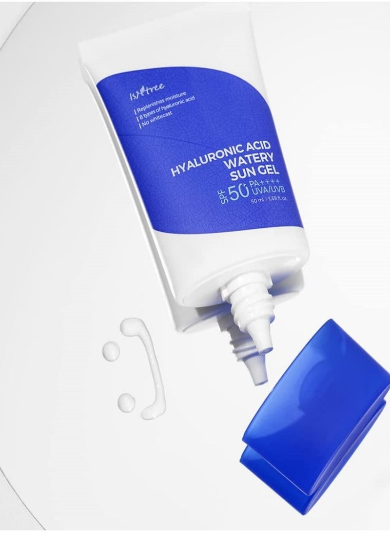 ايسنتري الحماية الساطعة: جل الشمس المائي من إيزنتري المُخلَّ بثمانية أنواع من حمض الهيالورونيك، واقي شمس، كريم شمسي، SPF (عامل حماية من الشمس)، UVA، UVB، واسع الطيف - Image 4