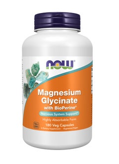 now Now Magnesium Glycinate With BioPerine®180 Veg Capsules  - Image 1