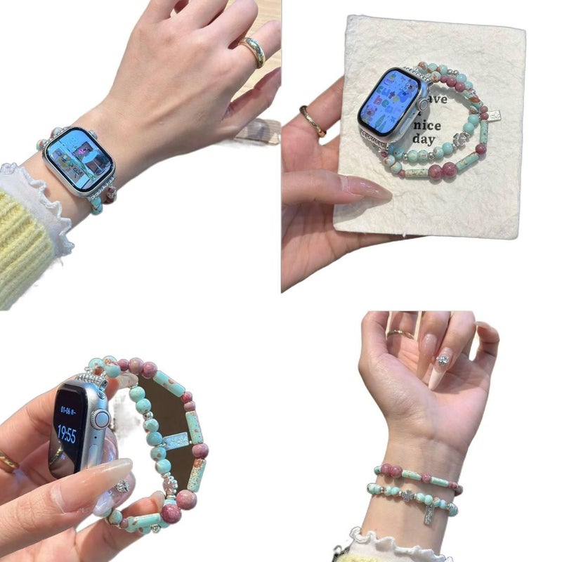 سوار ساعة ذكية سوار راتنج متوافق باللون أسود قابل للتعديل مع Apple Watch 38/40/41/42/44/45/49mm بملاءمة قابلة للتعديل وحزام بديل - Image 2