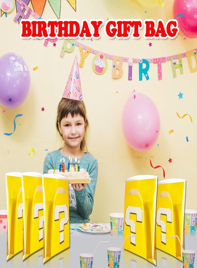 opasyo Candy Gift Bags 40PCS Question Mark Candy Bags for Birthday Party Decorations,Video Game Birthday Party Favor bags for Boys Super Theme Birthday Party (A-Yellow) - Image 4
