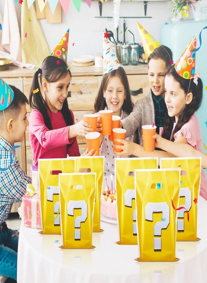 opasyo Candy Gift Bags 40PCS Question Mark Candy Bags for Birthday Party Decorations,Video Game Birthday Party Favor bags for Boys Super Theme Birthday Party (A-Yellow) - Image 5