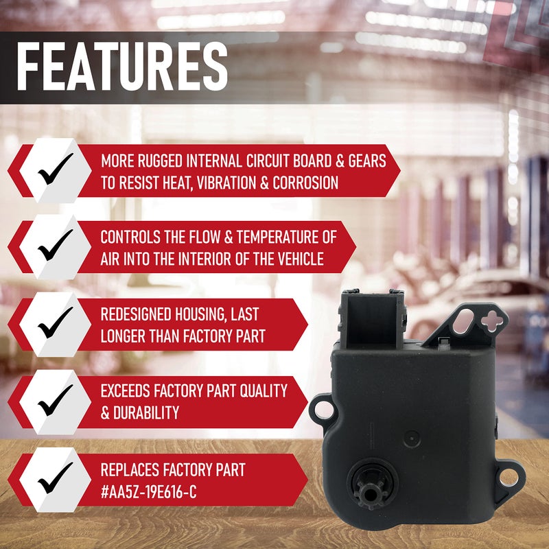 AA Ignition HVAC Air Blend Door Actuator - Replaces YH-1779, AA5Z-19E616-C, 604-234 - Compatible with Ford & Lincoln Vehicles - Explorer 2011-2017, Flex 2011-2016, Taurus 2008-2017, MKS and MKT 2011-2015 - Image 2