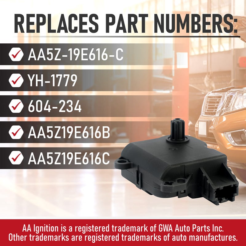 AA Ignition HVAC Air Blend Door Actuator - Replaces YH-1779, AA5Z-19E616-C, 604-234 - Compatible with Ford & Lincoln Vehicles - Explorer 2011-2017, Flex 2011-2016, Taurus 2008-2017, MKS and MKT 2011-2015 - Image 3