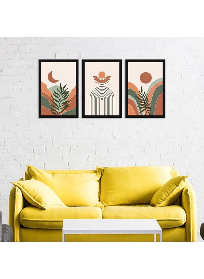 ArtX Paper Bohemian Sun & Moon Wall Painting For Living Room, Drawing Room Decoration Big Size, Boho Framed Painting for Wall Decoration,Wall Decor For Bedroom,Multicolor, 36.0 x 18.0 inches,Set Of 3 - Image 4