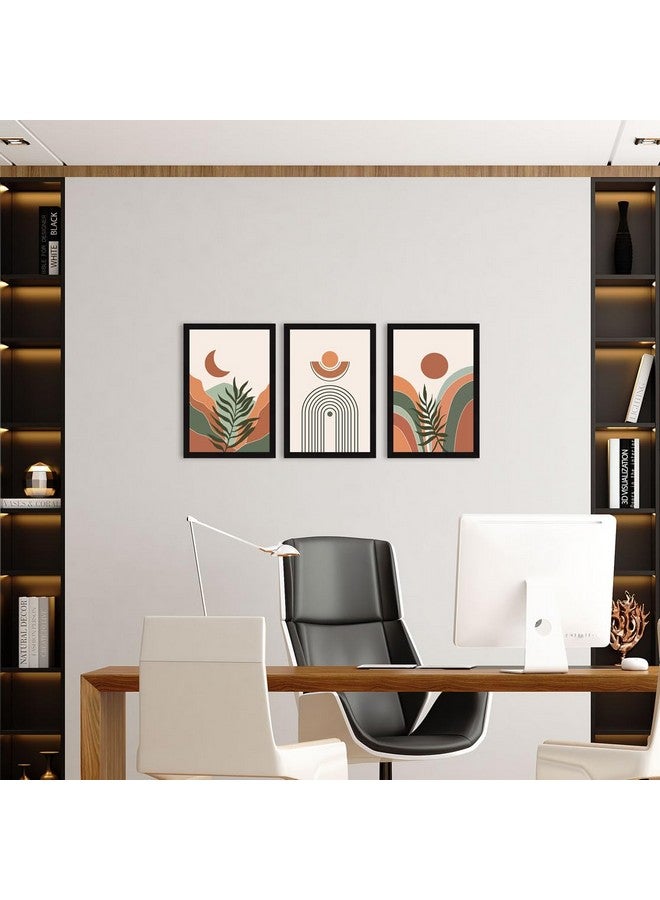 ArtX Paper Bohemian Sun & Moon Wall Painting For Living Room, Drawing Room Decoration Big Size, Boho Framed Painting for Wall Decoration,Wall Decor For Bedroom,Multicolor, 36.0 x 18.0 inches,Set Of 3 - Image 5
