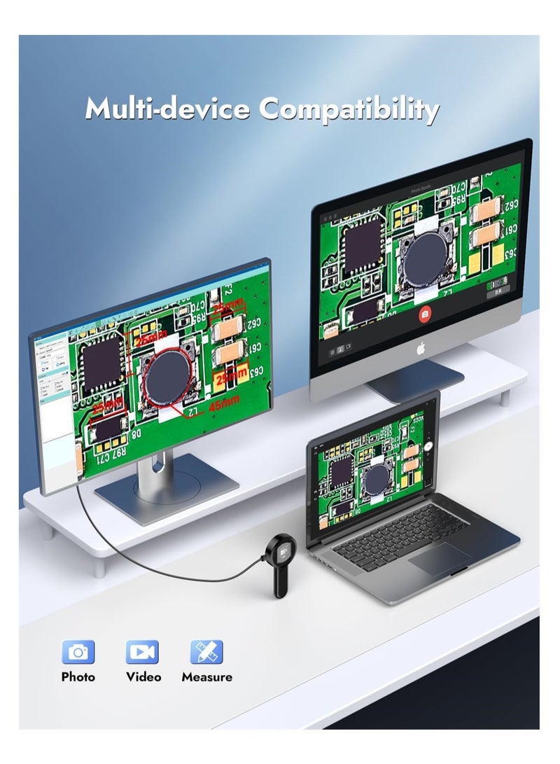 2-Inch IPS Screen Magnifying Glass, Electronic digital microscope with White and UV Lights, Compatible with Windows/Mac, Ideal for Reading, 1 million pixels - Image 5