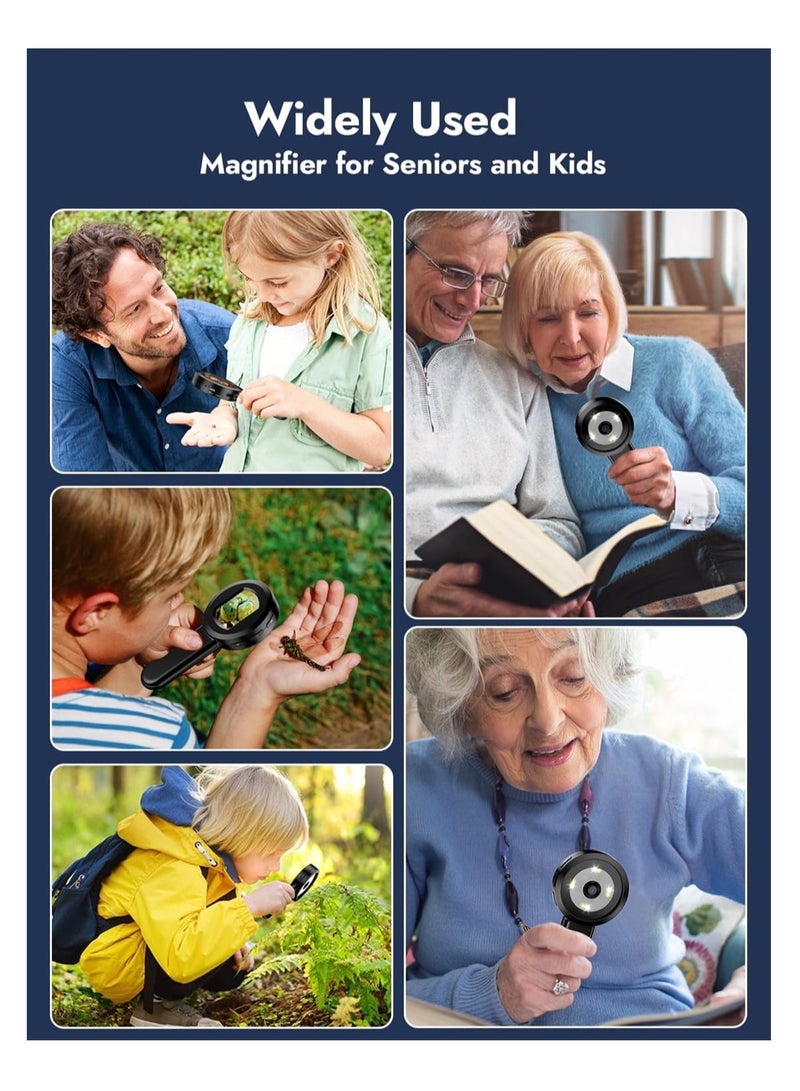 2-Inch IPS Screen Magnifying Glass, Electronic digital microscope with White and UV Lights, Compatible with Windows/Mac, Ideal for Reading, 1 million pixels - Image 4