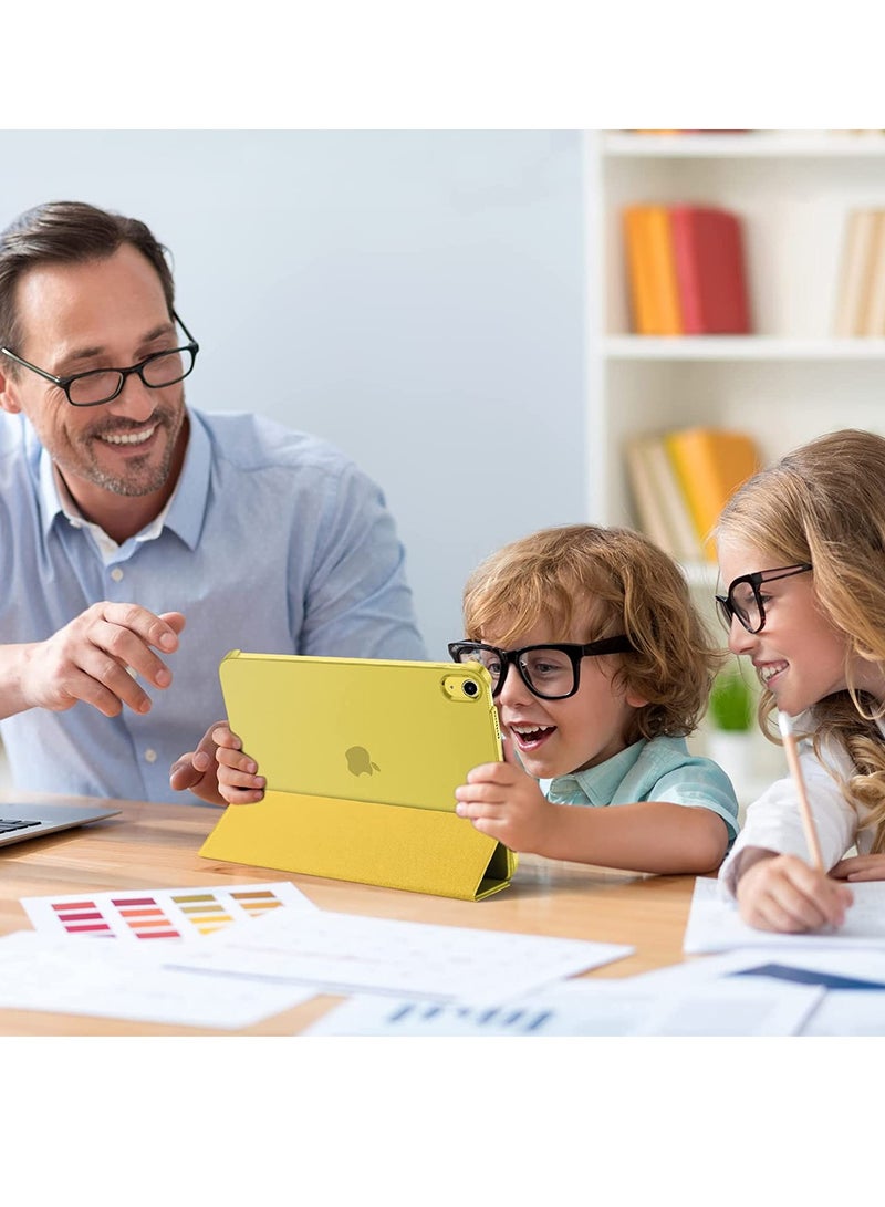 iPad 10th Generation Case 2022 iPad 10.9 Inch Case, iPad 10 Case Slim Stand Hard Shell Back Protective Smart Cover for 10.9” iPad 10th Gen 2022 Release A2696 A2757 A2777 -Yellow - Image 2