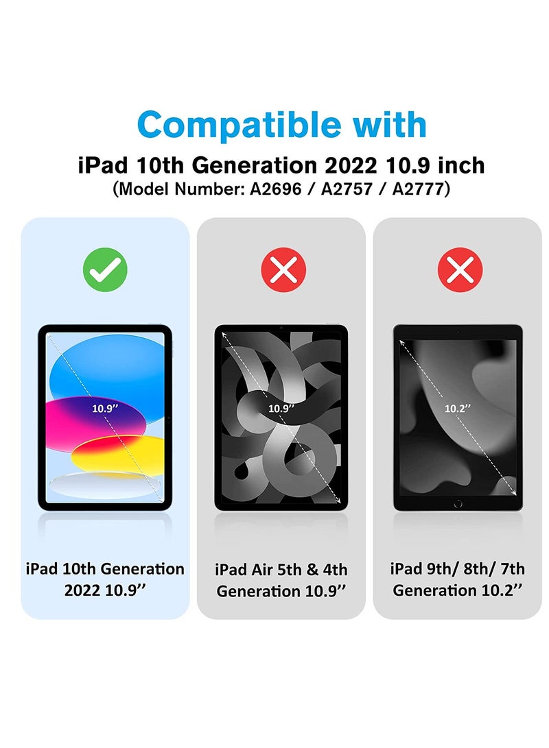 iPad 10th Generation Case 2022 iPad 10.9 Inch Case, iPad 10 Case Slim Stand Hard Shell Back Protective Smart Cover for 10.9” iPad 10th Gen 2022 Release A2696 A2757 A2777 -Yellow - Image 3