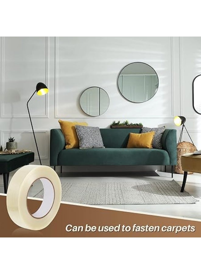 erorex 3 Rolls Filament Strapping Tape 5.7 Mil Fiberglass Tape Filament Tape Transparent Reinforced Packing Tape Fiber Tape for Packaging Sealing Binding Fixing Supplies - Image 4