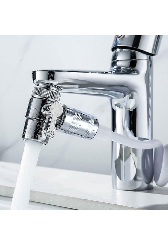 Bukela Stainless steel portable travel Shattaf portable bidet faucet, boosted water flow Shatafa kit, 3m hose, 2 types of bases, adapter kit. Suitable for home/hotel/camping/female/baby care - Image 4