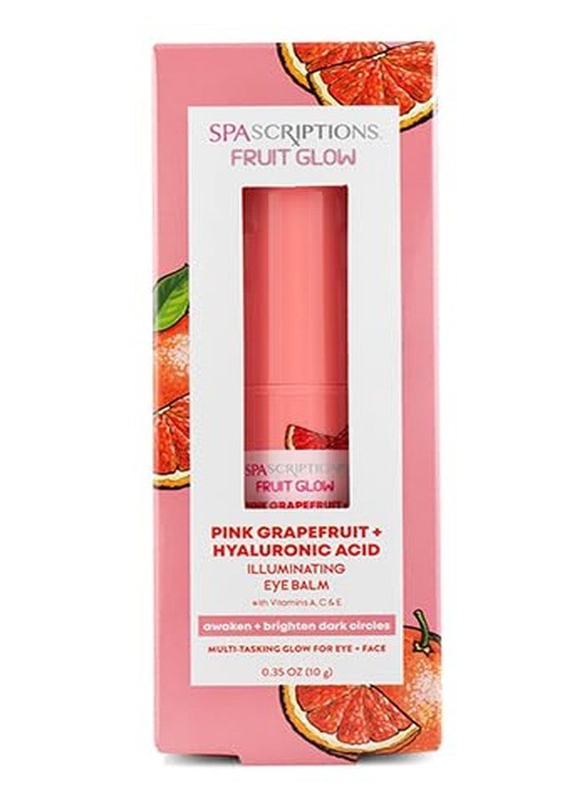 SpaScriptions Fruit Glow- Pink Grapefruit + Hyaluronic Acid Illuminating Eye Balm With Vitamins A, C & E 0.35 Oz - Image 1