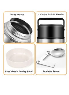 Excefore Food Thermos, Insulated Food Container, Vacuum Sealed Stainless Steel Food Container for Hot and Cold Meals Perfect for School, Office, and Travel  - Image 3