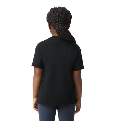 Gildan Youth Heavy Cotton T-Shirt, Style G5000B, 2-Pack, Black, Medium - Image 3