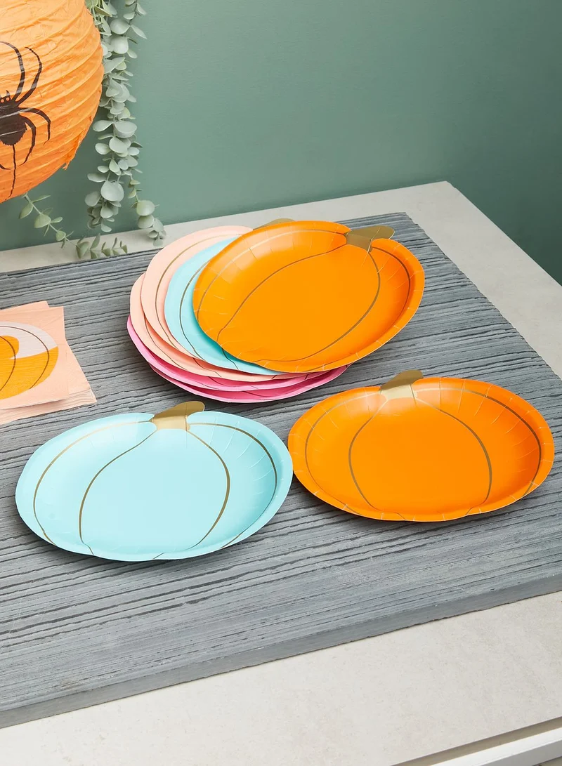 Talking Tables Pumpkin Paper Plate Set Of 8