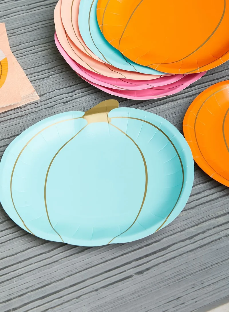 Talking Tables Pumpkin Paper Plate Set Of 8