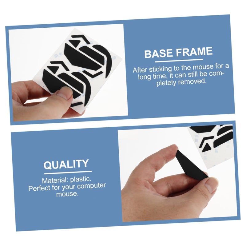 2 Sets Black Silicone Mouse Feet Skates for Smooth Gaming and Office Computer Mouse Replacement - Image 5