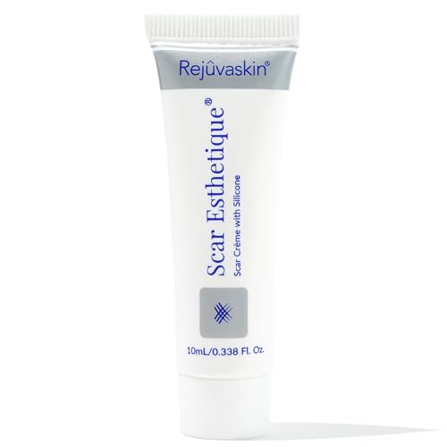 Rejuvaskin Scar Esthetique Scar Cream with Silicone Reduces the Appearance of Surgical Scars Burns Stretch Marks Keloids Acne Scars 10ml0338 Oz