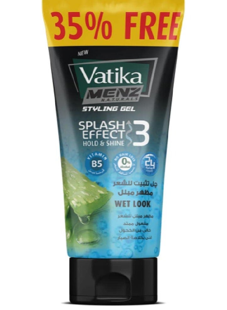 VATIKA Vatika Menz Wet Look Styling Hair Gel Effect Strong Hold& Shine With Aloe Vera - 250 Ml