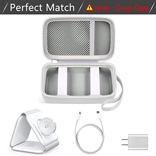 ANKHOH Travel Case for UCOMX for Nano/for Iseyyox/for LISEN/for RTOPS 3 in 1 Wireless Charger, Foldable Magnetic Charging Station Storage Holder Bag for Fast Charge Pad Cable and Adapter, White-Box Only - Image 2