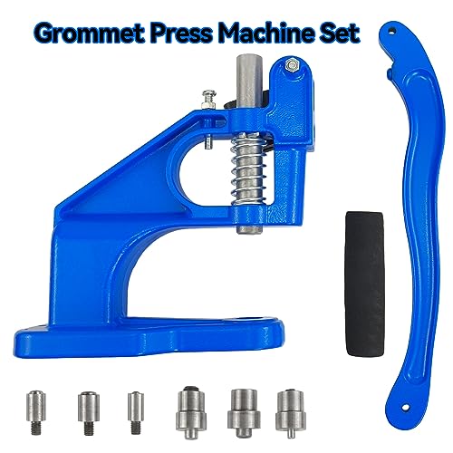 AeKeatDa Hand Press Grommet Machine with 3000pcs Grommets(6mm, 10mm and 12mm) 3 Die (#0#2#4) Handle Cover Hand Press Grommet Eyelet Machine Punch Tool - Image 2