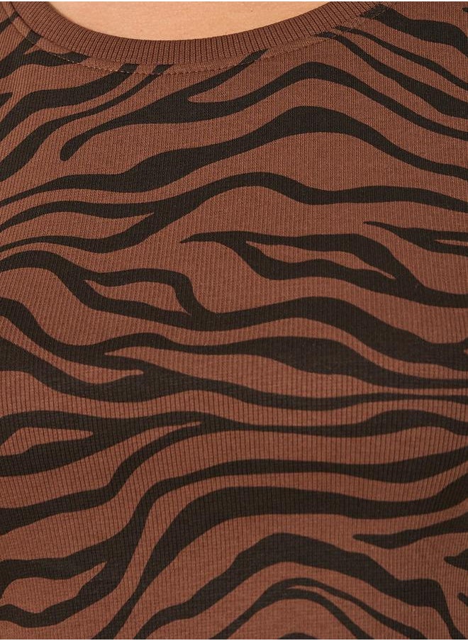 Styli - Animal Printed  Sleeveless Tank Top - Image 1