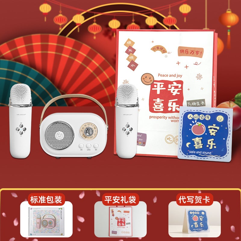 Microphone Bluetooth Audio With Microphone Singing Audio All-In-One Gift Custom Outdoor Portable Karaoke Speaker - Image 1