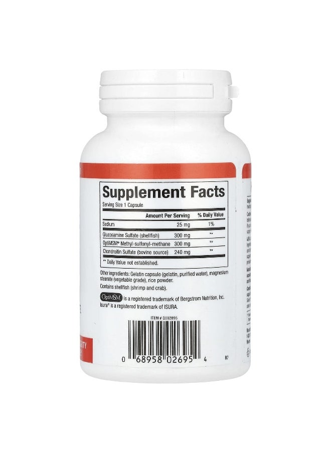 natural Factors - Natural Factors, MSM Joint Formula with Glucosamine & Chondroitin Sulfate, 90 Capsules - Image 1