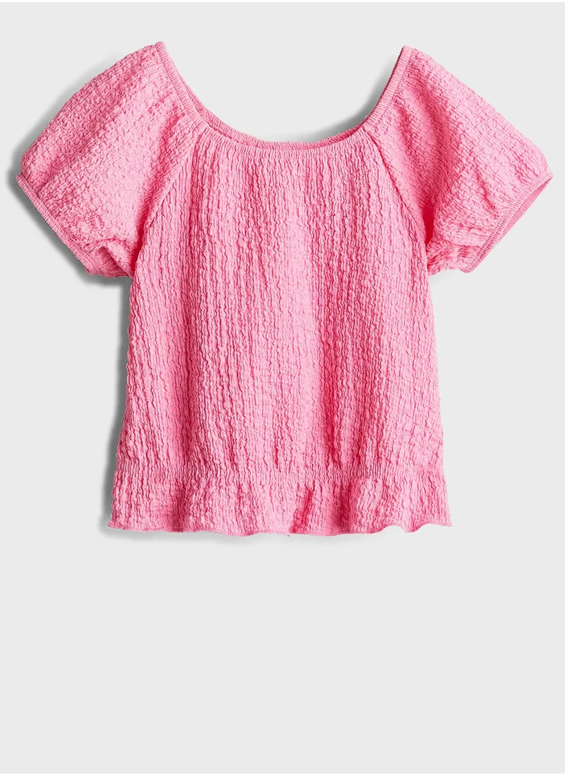 اتش اند ام Kids Puff Sleeve Top