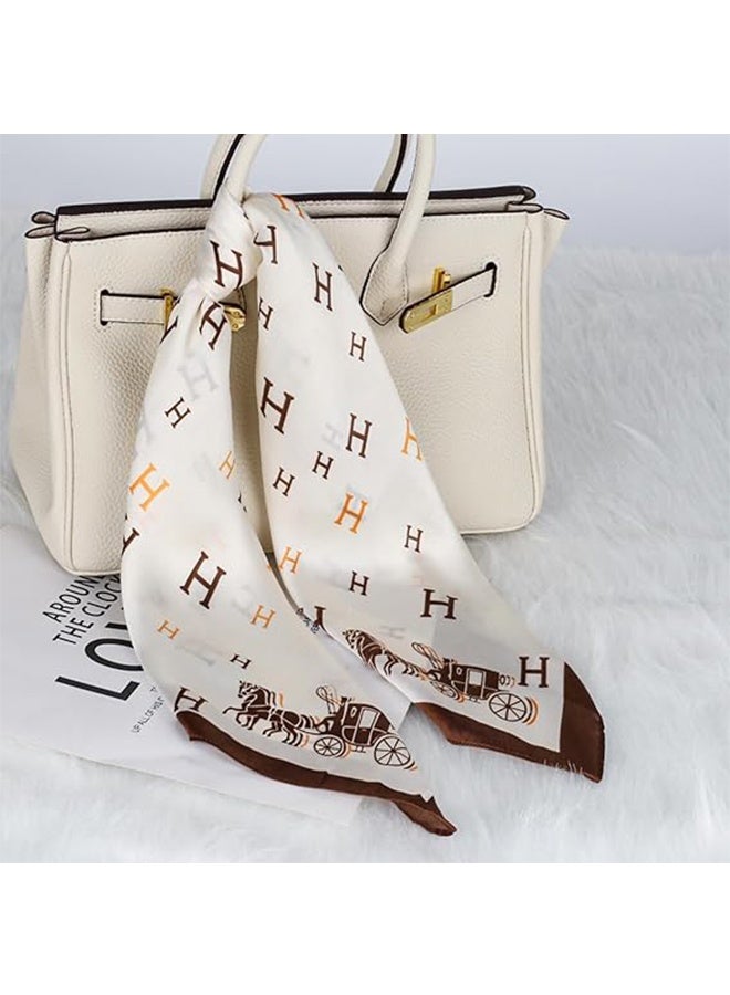 HY Women's 27.5 Inch Fashion Headband Satin Scarf, Silk Textured Scarf Square Satin Headband Sleep Wrap For Women - Image 3