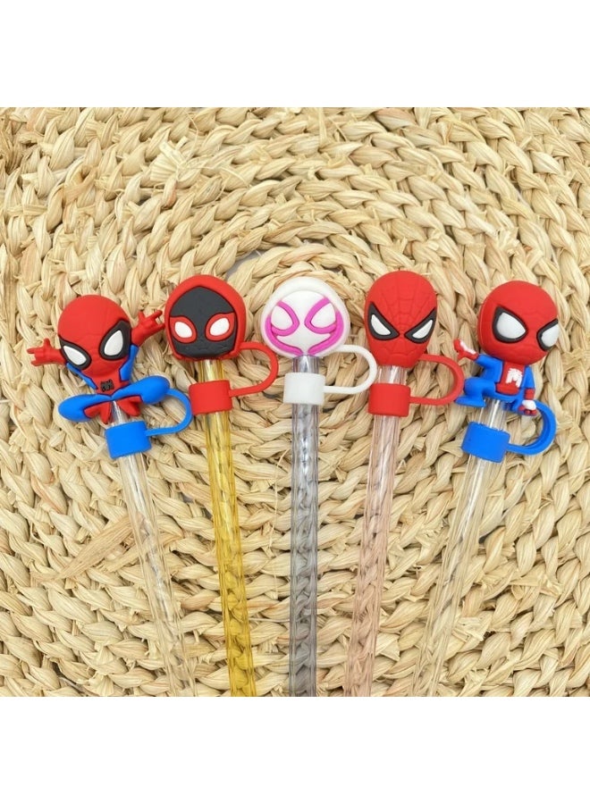 Spider-Man Silicone Straw Cover Cap 10mm – Cute Reusable Straw Tip Protector for stanley & Tumblers - Image 1