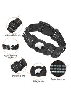 SYOSI AirTag Dog Collar Integrated for AirTag Holder for iPhone Outdoor Activitiesanti Lost Reflective for Apple AirTag Dog Collar Sturdy and Durable Dog Collar That Fits Most Dogs  - Image 4